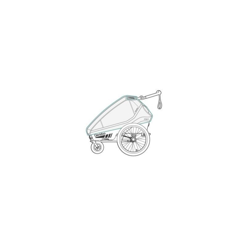 Image of 2 / 2 Sport Rain Cover For 2020 Models And Later, Waterproof Protective Cover For Qeridoo Bike Trailers, Durable And , Guards Against Rain