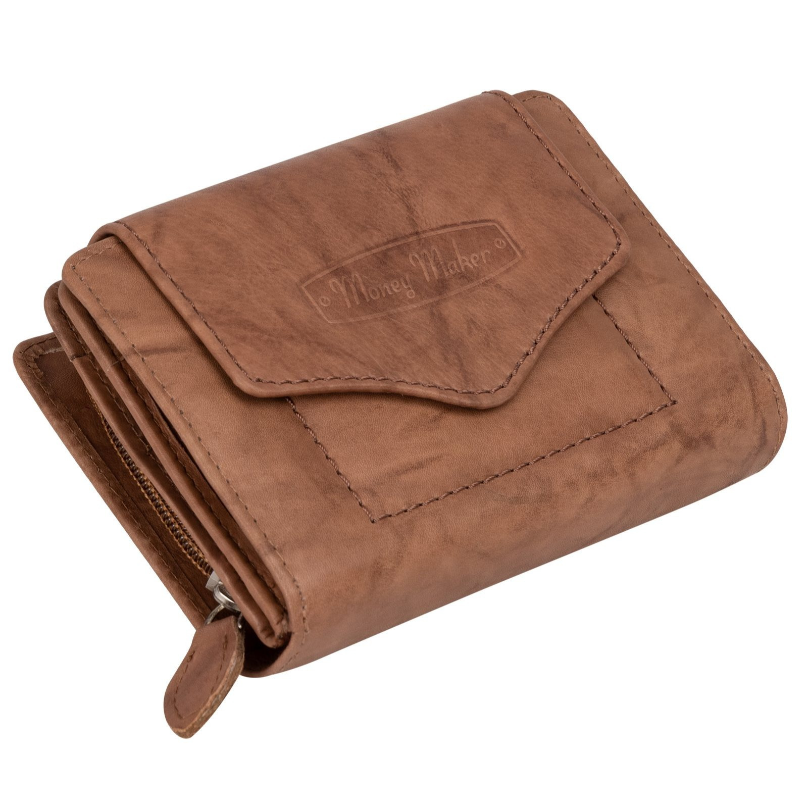 Women's Wallet Rfid Wallet Long Format Women's Purse Real Leather Tan