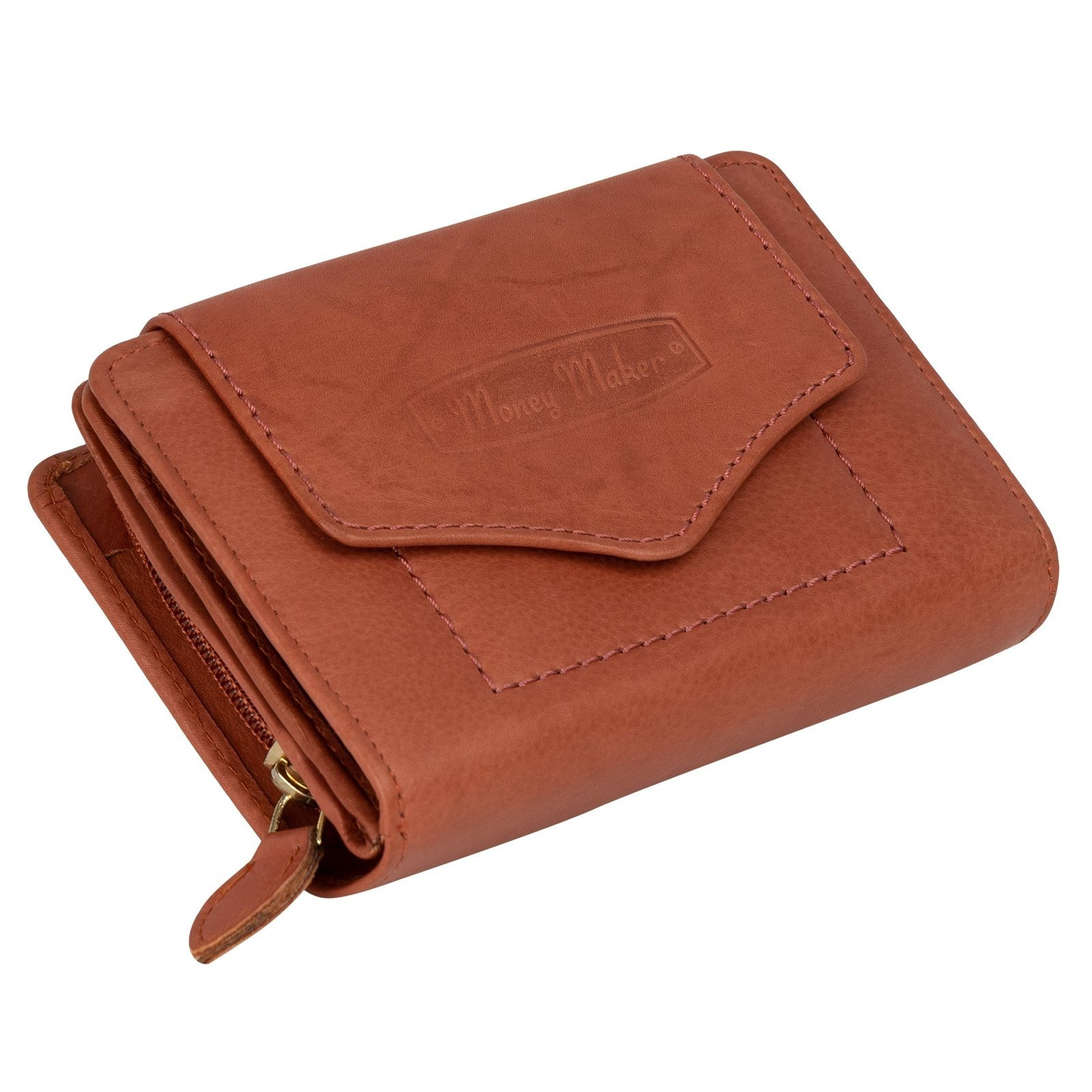 Women's Wallet Rfid Wallet Long Format Women's Purse Real Leather Rust