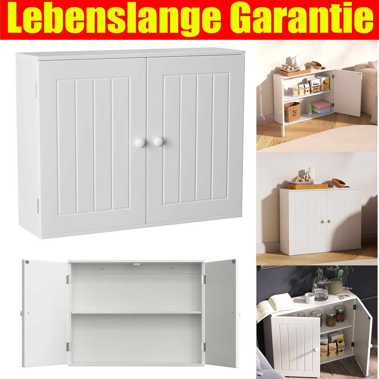 E-shop Badezimmer-Aufbewahrungsschrank, Wandschrank Küchen-Aufbewahrungsschrank, hängende Badezimmer-Wand-Organisationseinheit, Doppeltüren mit