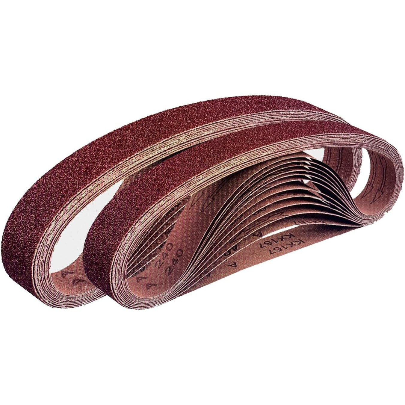 Image of Sanding Belts │ 12 Pieces │ 40 X 760 Mm │ 2 Each Of Grit 40/60/80/120/180/240 │ Compatible With Belt Files │ Sandpaper │ Sanding Belt Mix Pack