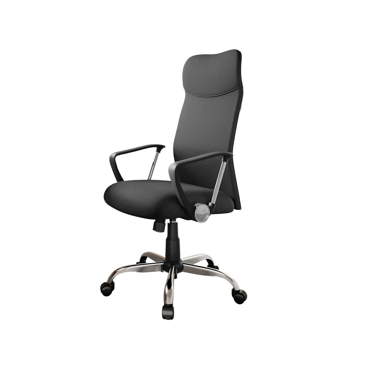 Image of Ergonomic Office Chair, Swivel Desk Chair With Padded Seat, Height And Tilt Adjustable, Black