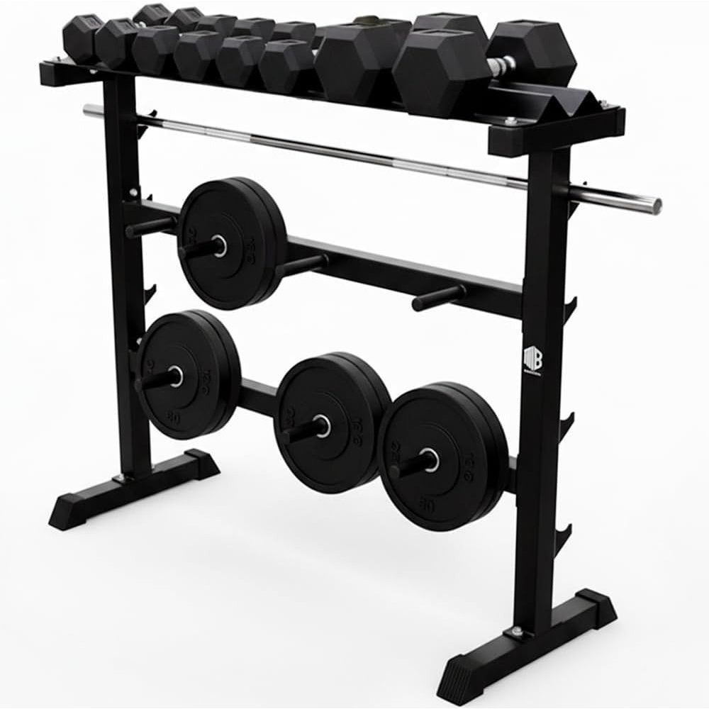 TEMU Soporte para Barras de Pesas Discos 280mm Soporte Mancuernas y Discos Estante de Barbell Carga MAX.300 kg