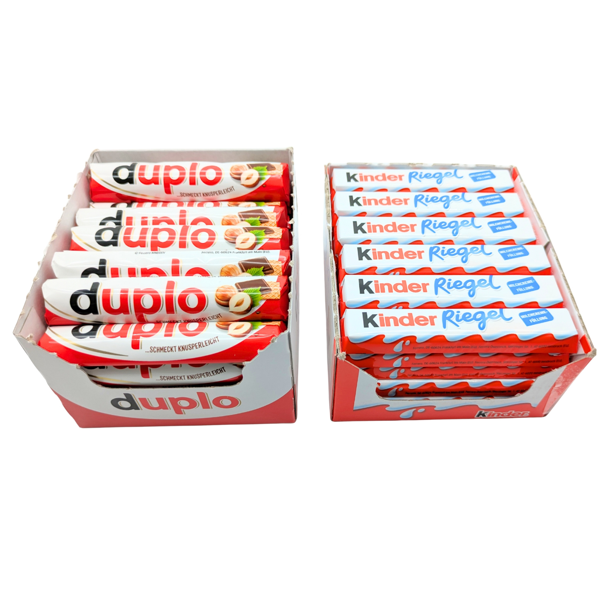 E-shop Ferrero 2er Set Duplo (40x18g) und Kinderriegel (36x21g) | Gesamtinhalt 1476g | Schokoriegel jeweils 1 Karton für Büro Party Kinder Geburtstag