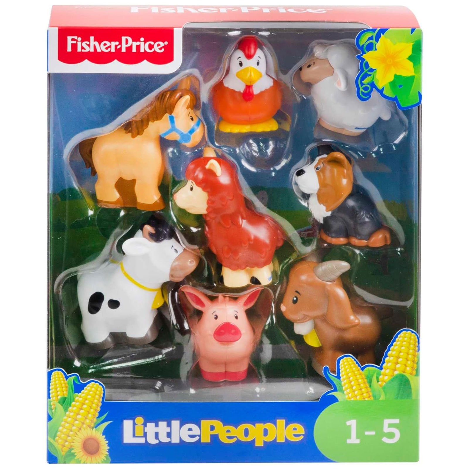 E-shop Mattel GFL21 - Little People - Bauernhof-Set, 8 Tierfiguren