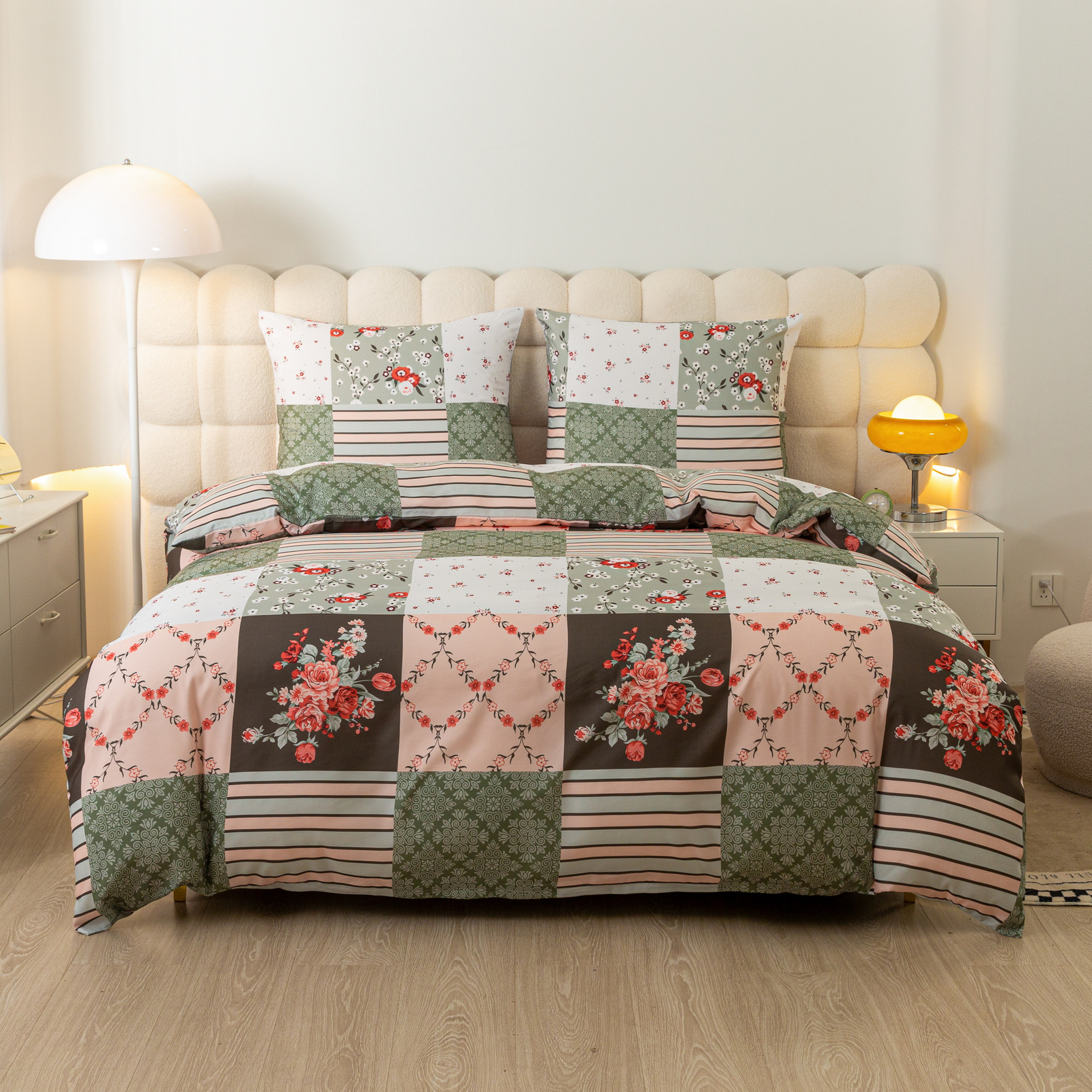 TEMU Ensemble de literie élégant dans une couleur tendance qui va révolutionner votre chambre ! comprend : une housse de couette + des taies