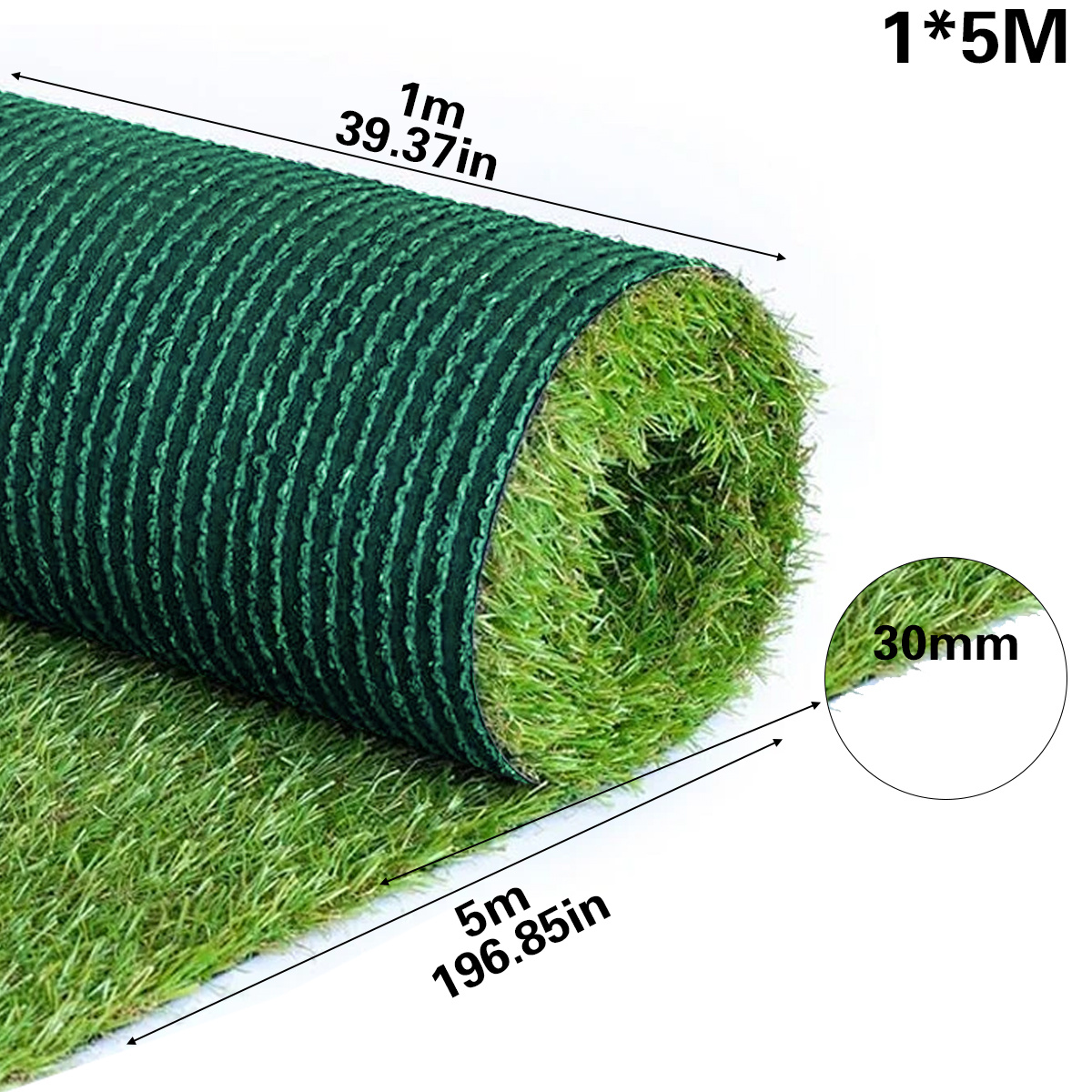 High Density Artificial Grass Turf Mat, 30mm Pile Height