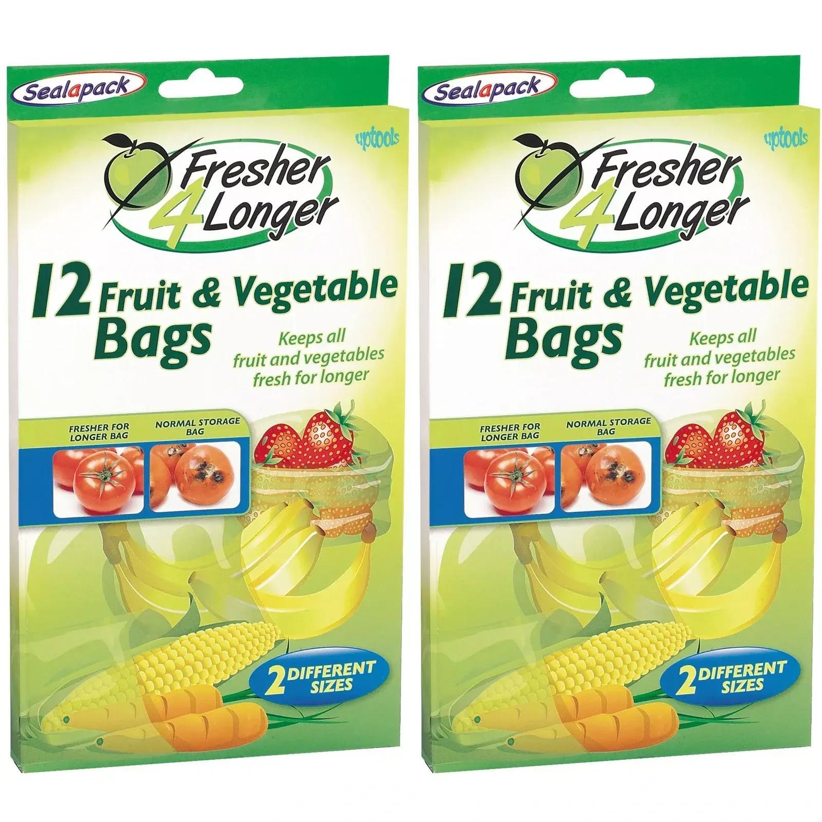 TEMU 2-pack Fruit & Vegetable Bags – Reusable Mesh Storage Bags For Fresh Produce – Lightweight, Breathable Design For Easy Shopping And Fridge