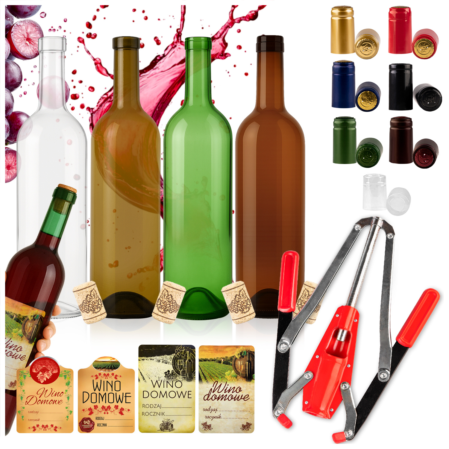 TEMU 40x Wine Bottles 750ml 0.75l Corkscrew Set For Wine Bottles