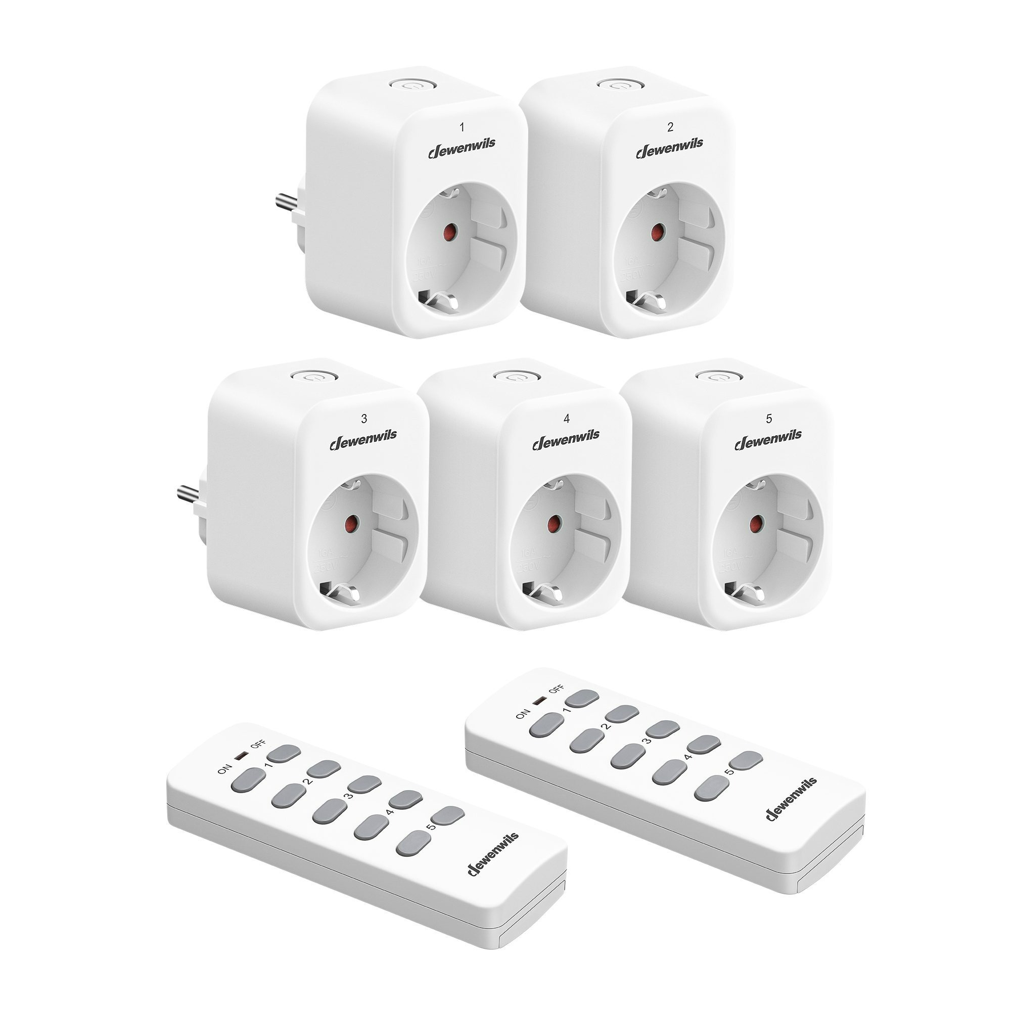Radio-controlled Sockets With Remote Control, Plug-in Radio Wall Switch, Radio Socket Set, Expandable Light Switch For Holiday Decorations, 30m Range, Pre-, 4pcs Set White