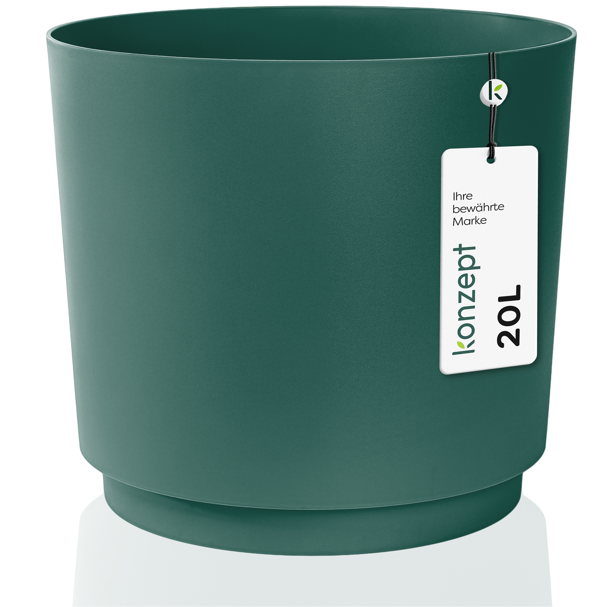 Flower Pot 32.5 Cm - Modern Plastic Planter For Indoor & Outdoor Areas, Weather-resistant & Uv-resistant, , , White, Grey & Mustard Yellow.