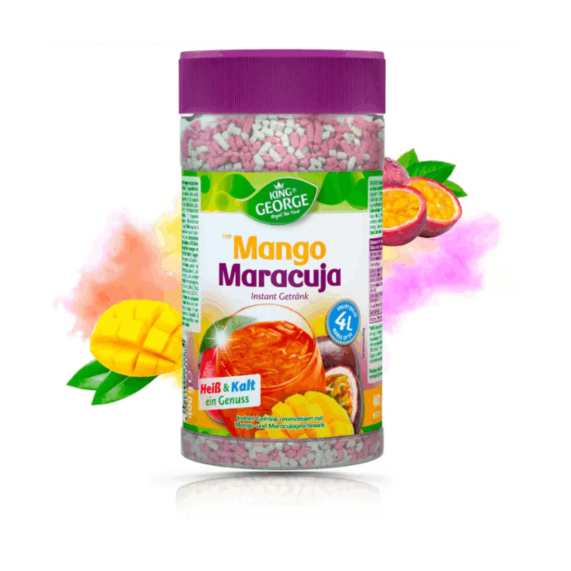 Mango-passionfruit Refreshing Drink - King George Tea Drink Instant - 2-pack - 2 X 400g