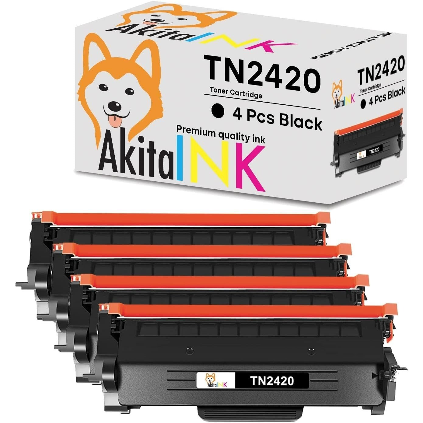 TEMU Tn2420 Compatible Brother Toner | 4-pack, 3000 Prints
