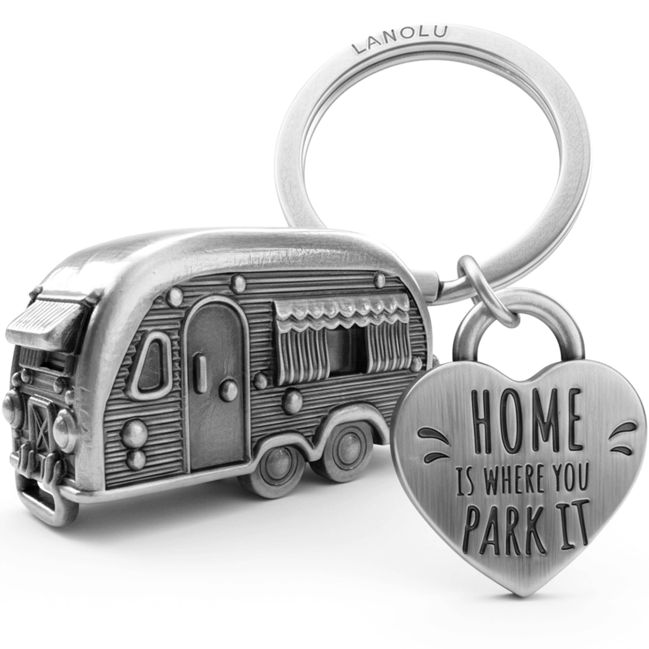 Keychain Gift, Motorhome Gift For Camping And For Campers, 3d Trailer- Accessory Made Of Metal Classic Edition