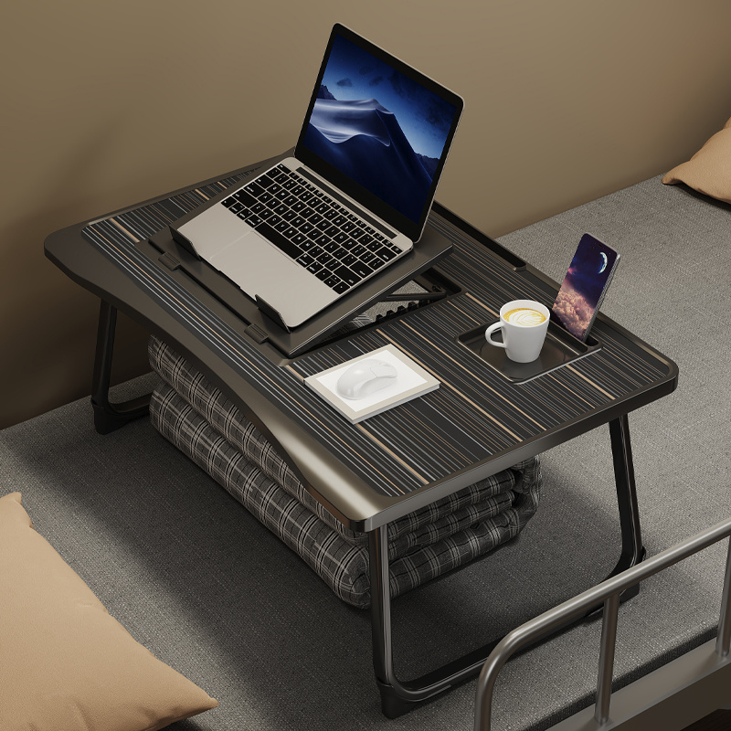 Image of Bed Sofa, Laptop Desk, Adjustable Folding Bed Table With Cup Holder, Breakfast Tray, Portable Laptop Desk Holder For Work, Reading, Writing, And Playing Games On The Bed Sofa Floor