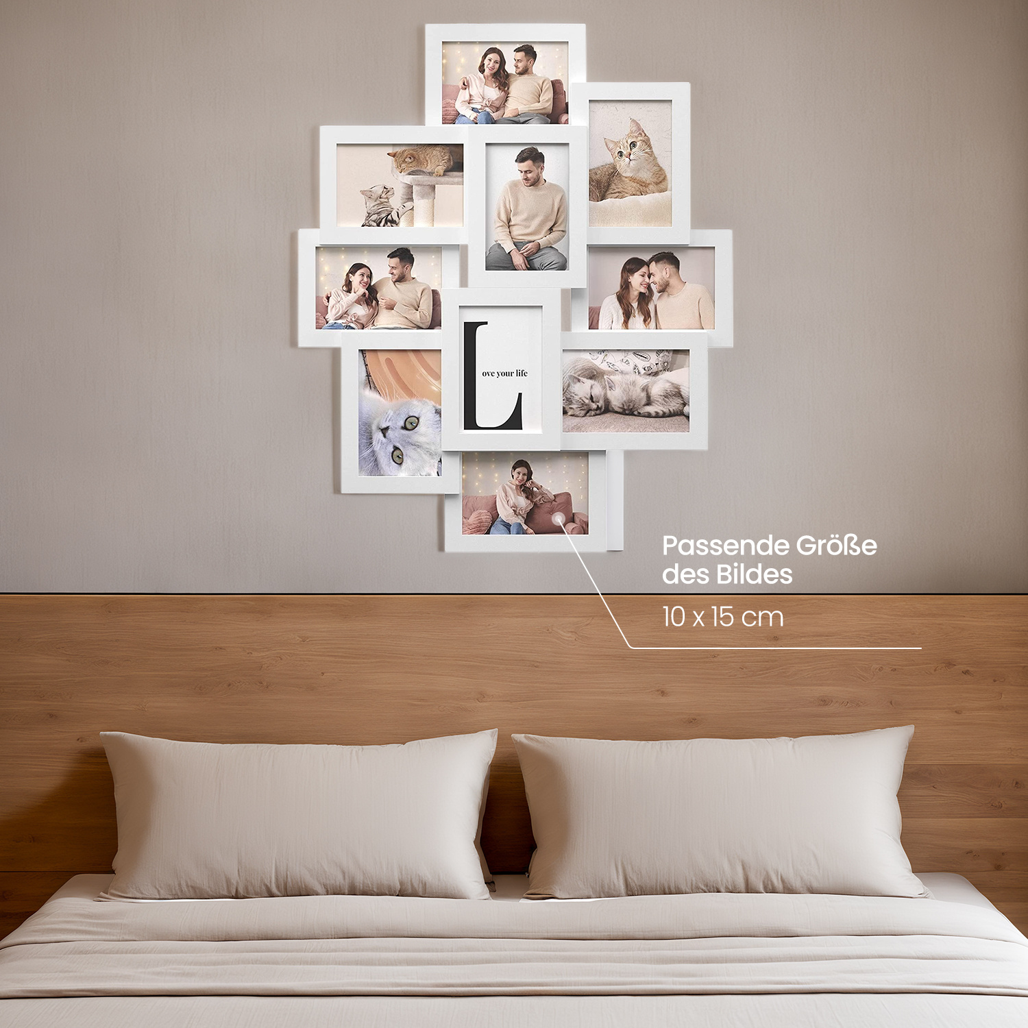 Picture Frame Collage, 10 Photo Frames For 10 X 15 Cm Pictures, Photo Collage, Wall Collage, , Wall Decor