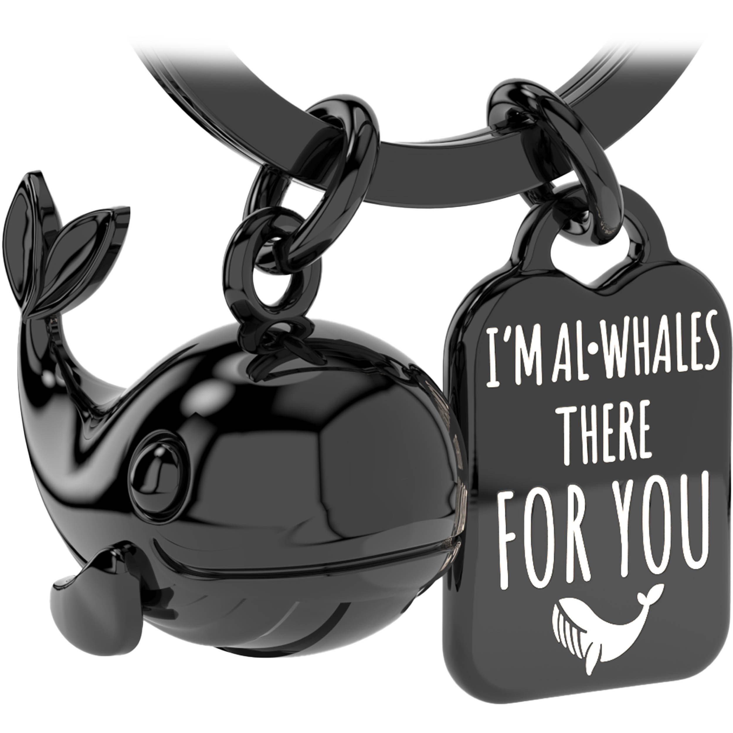 Image of Whale Keychain, Charm Keychain For Partner And Best Friend, Pair Gift For Friend Made Of Metal, Gift For Whale Fans, Classic Edition.