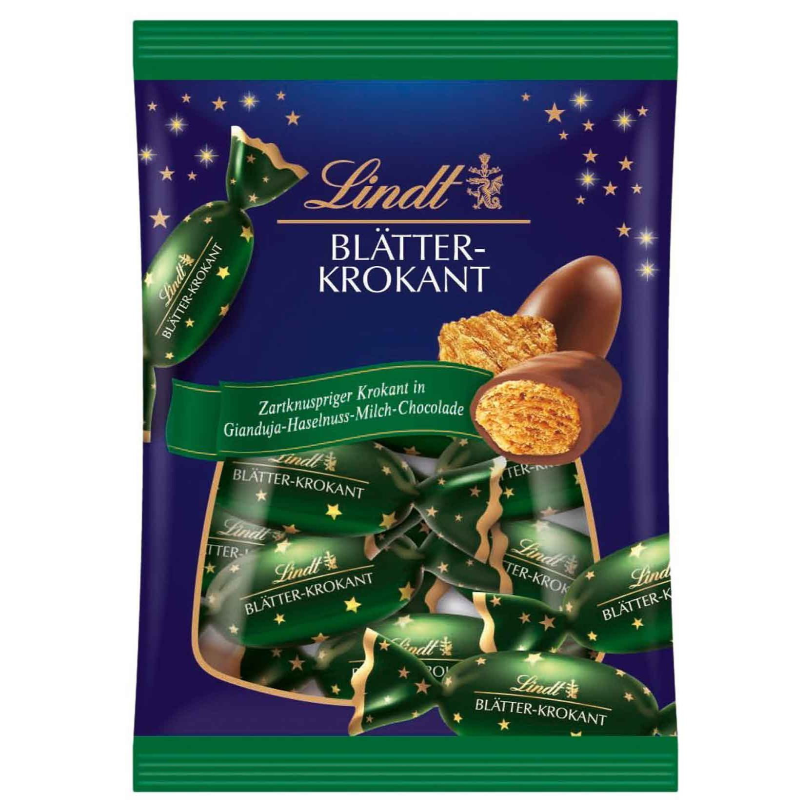 Image of Lindt Leafy Brittle Pinecone Double Twist Chocolate 90g 4-pack
