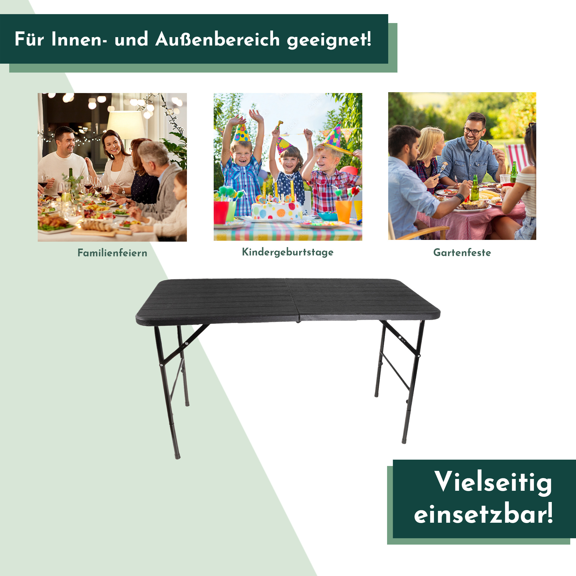 Folding Table In Wood Look, Balcony Table With Tabletop 120 X 60 Cm (l X W)