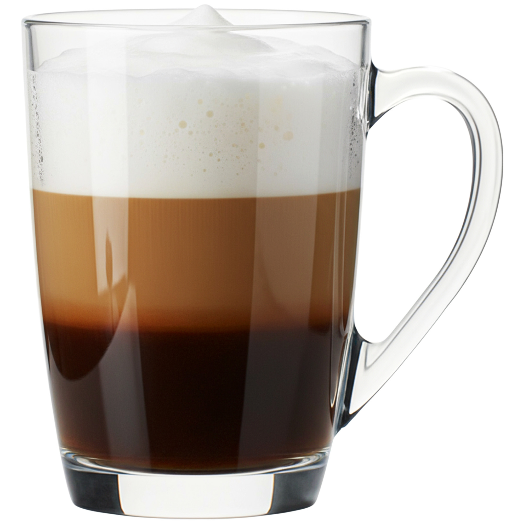 6-piece Coffee Glass Set, 300 Ml – Transparent Handled Glasses For Coffee, Tea & , Heat-resistant And Dishwasher-safe