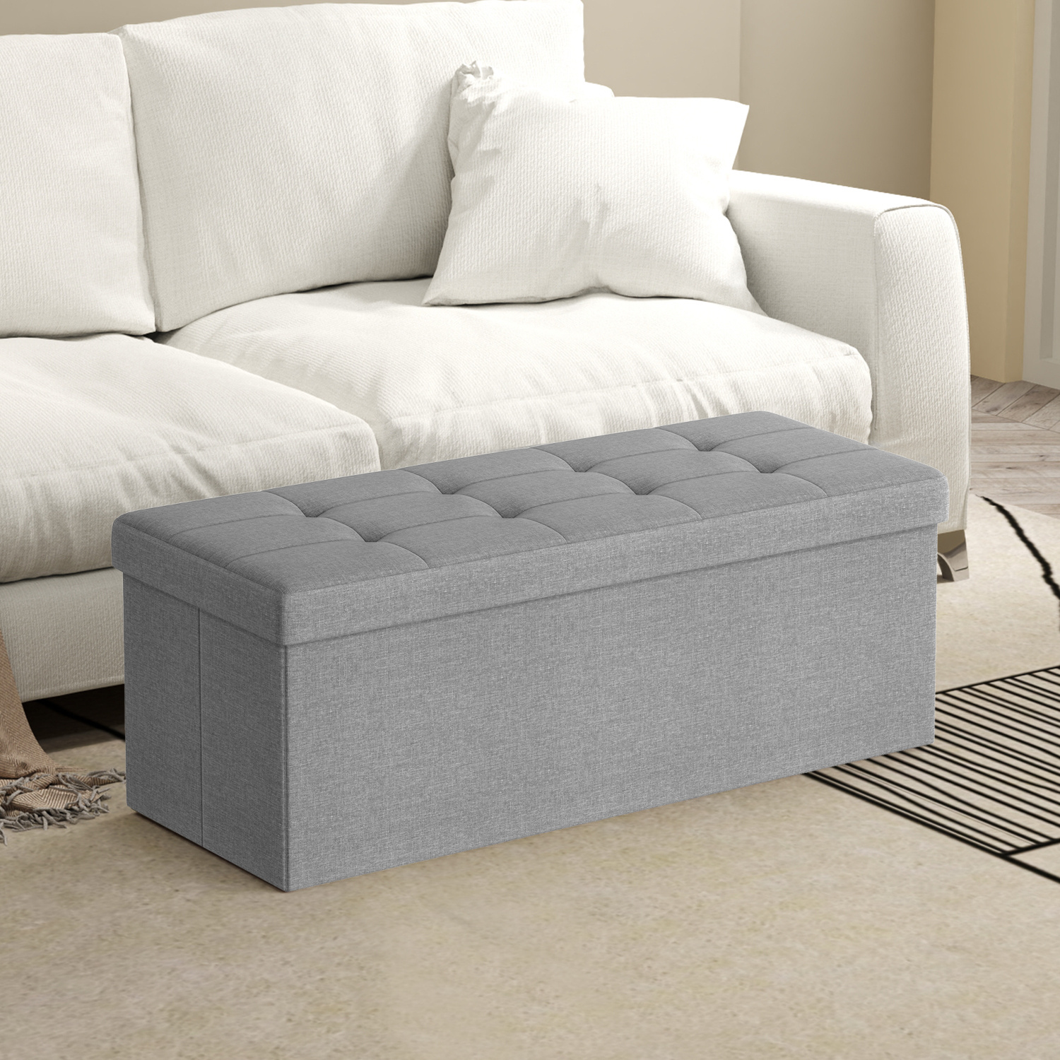 Storage Bench, Bench, Bed Bench, 38 X 110 X 38 Cm, Storage Cabinet, Stable And Durable, Suitable For Multiple Living Scenes