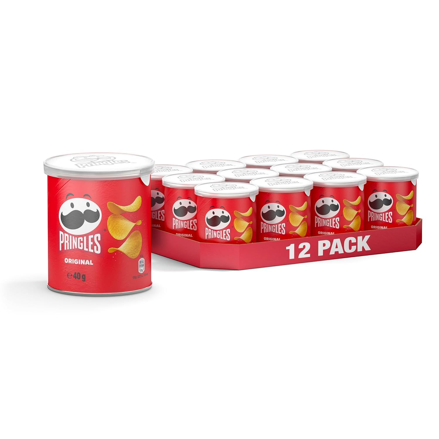 Pringles Original (12 X 40 G) - Crunchy Chips With Salt - Pop. Play. Eat.