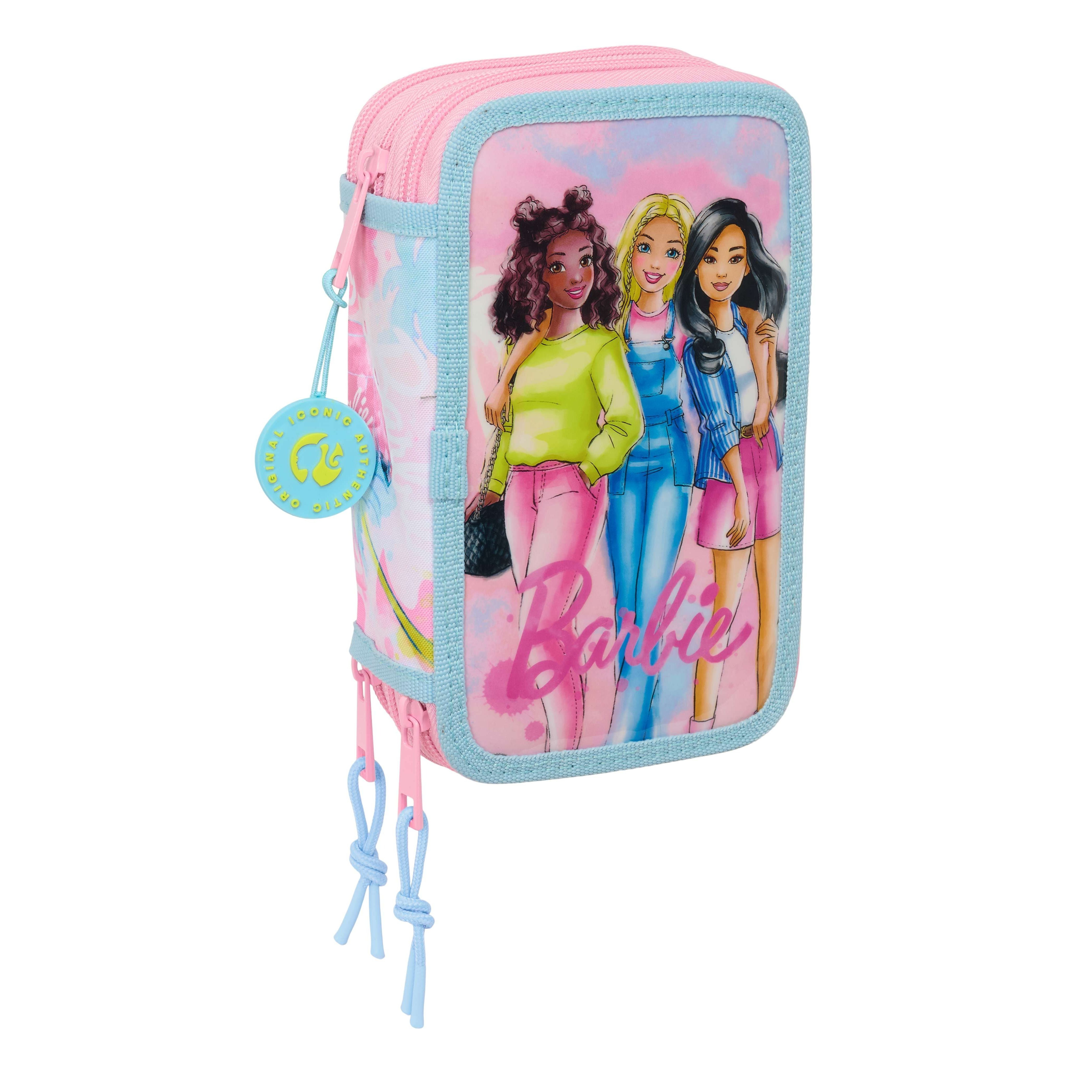 Image of Pencil Case, School Pencil Case, Pencil Pouch, School Etui, 37-piece Set, 3 Compartments, 3-layer Filling, Iconic Fashion Doll