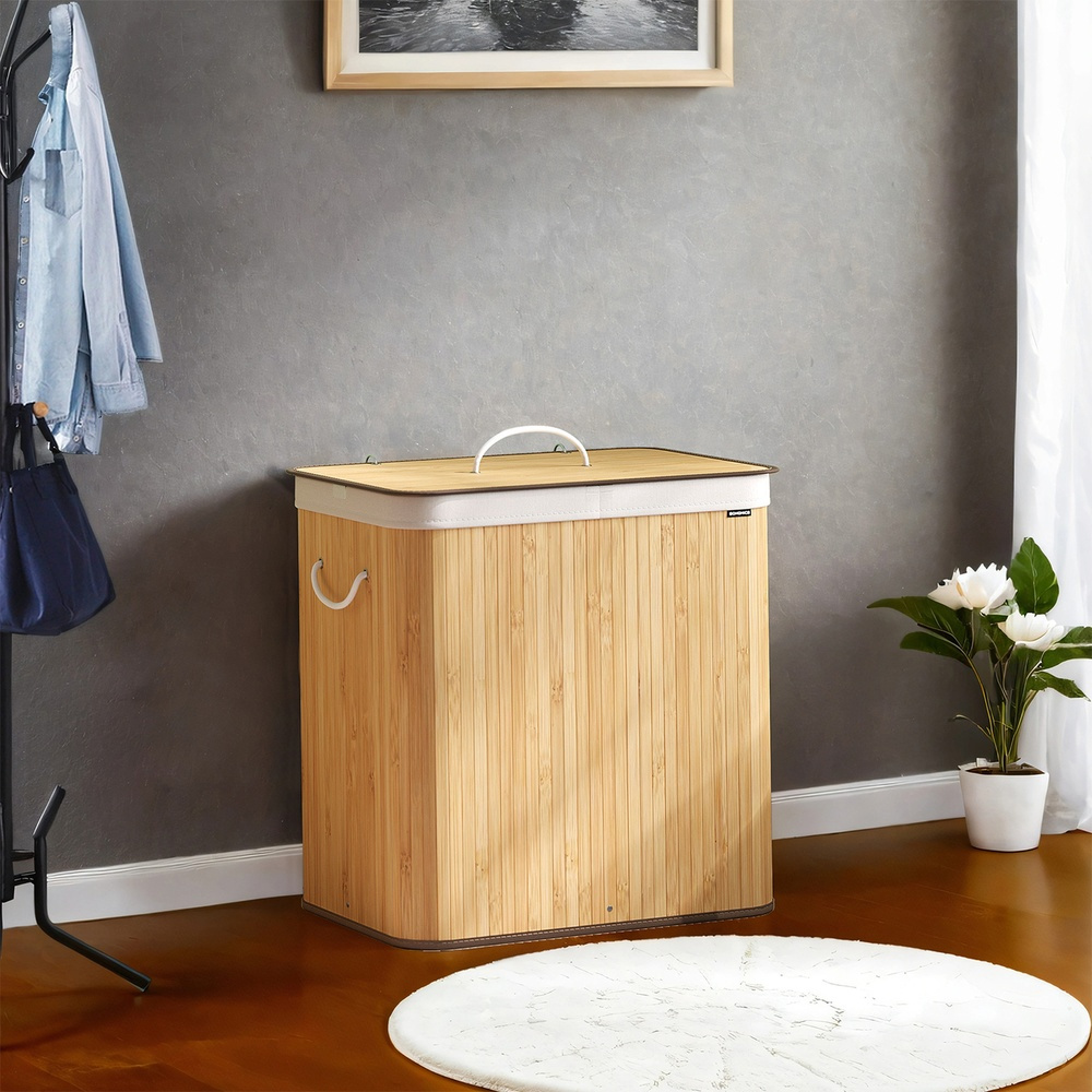 Laundry Basket With Lid, 72 , Foldable, Removable And Machine Washable Laundry Bag, With Handles, For Laundry Room, Bedroom, Gray