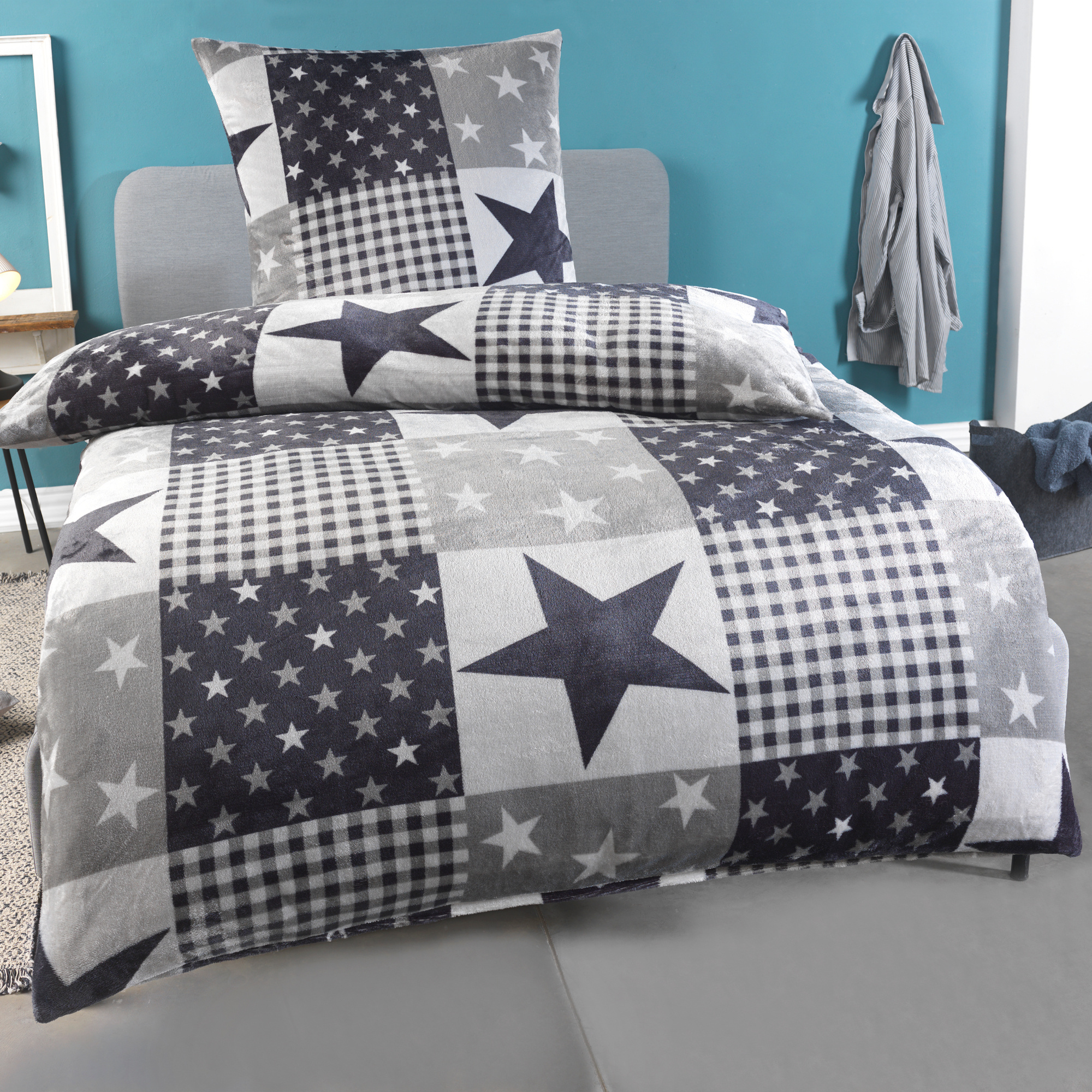 Image of Plush Warm Fluffy Bedding With Cashmere Touch, Cozy, , Zipper Closure – Sizes: 135×200 + 80×80 | 155×220 + 80×80 | 200×200 + 2×80×80 – In 12 Colors
