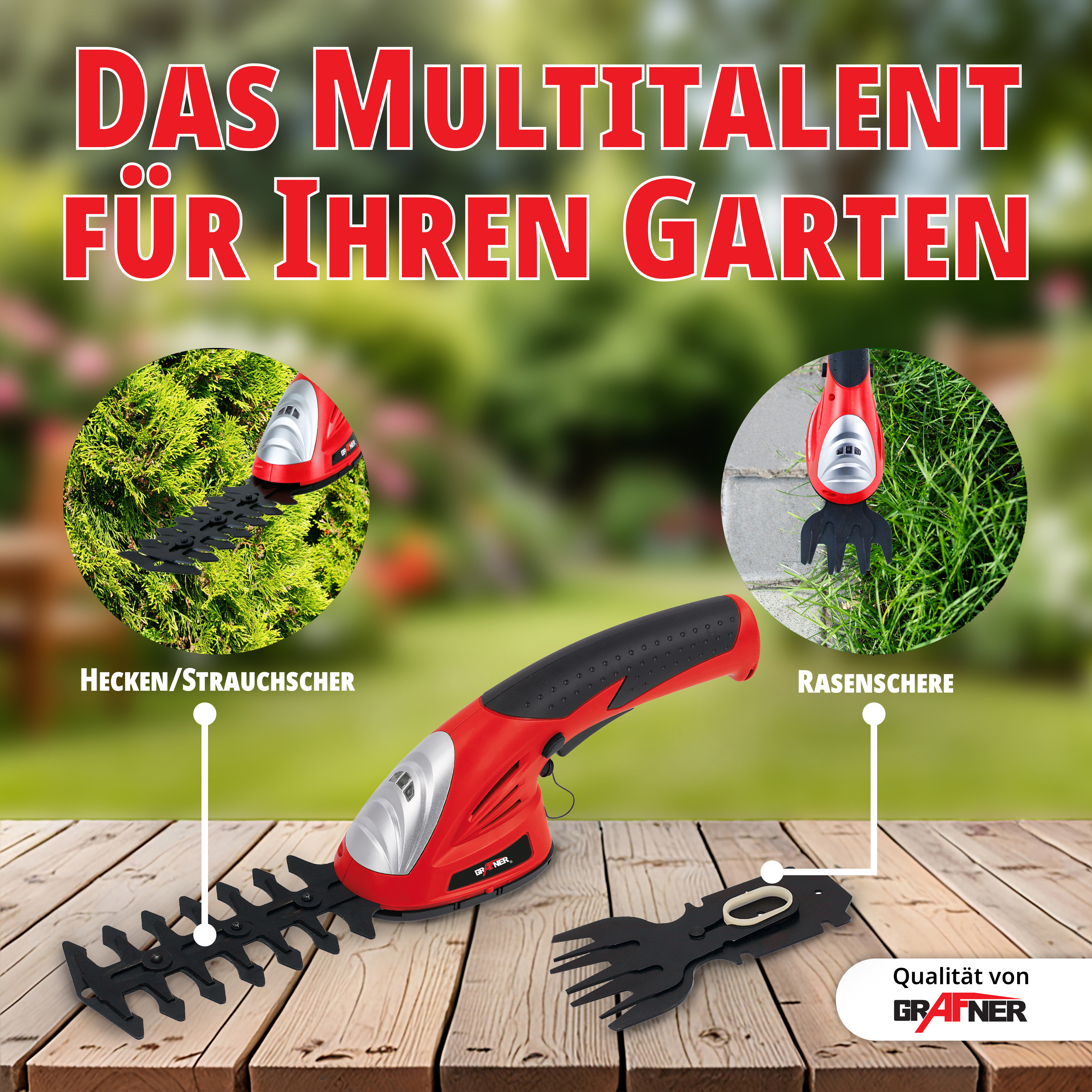 Image of 2-in-1 Cordless Garden Trimmer Set, Electric Garden Shears & Hedge Trimmer With 2 Attachments, 3.6v 1300mah Li-, 40 Min. , Including Charger, Wireless Lawn Edger & Shrub Shears