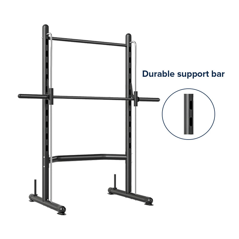 Squat Rack with Pull Bar & Bench + 60kg Cast Iron Weight Set