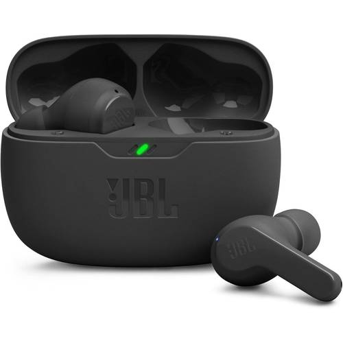 wave beam in ear wireless earbuds with ip54 and ipx2 waterproofing hands free calling and 32 hour black white