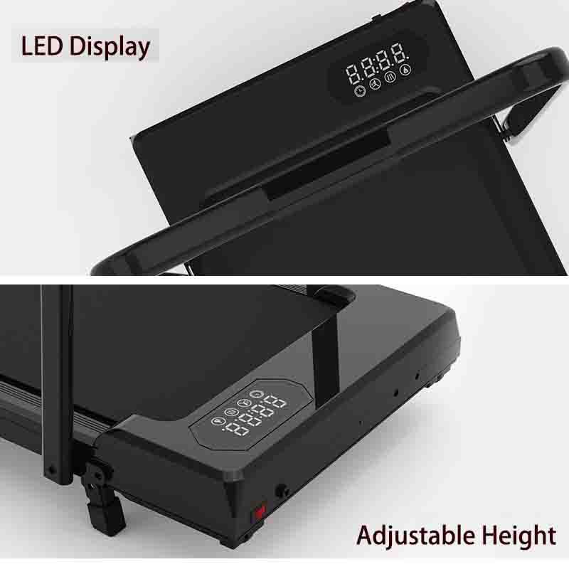 1-8KM/H Under Desk Treadmill with Incline Holder Portable Folding Walking Pad