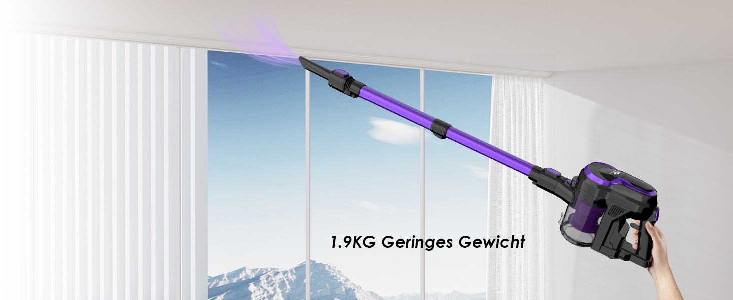 38000pa Cordless Vacuum Cleaner, 55 minutes run time, 8*2200mAh battery capacity, HEPA*4, 6-in-1 Lightweight Cordless Vacuum Cleaner, Rechargeable Cordless Vacuum Cleaner, Upgraded Roller Brush for Carpets, Tiles, Pet Hair and Hardwood Floors, Aluminium Construction