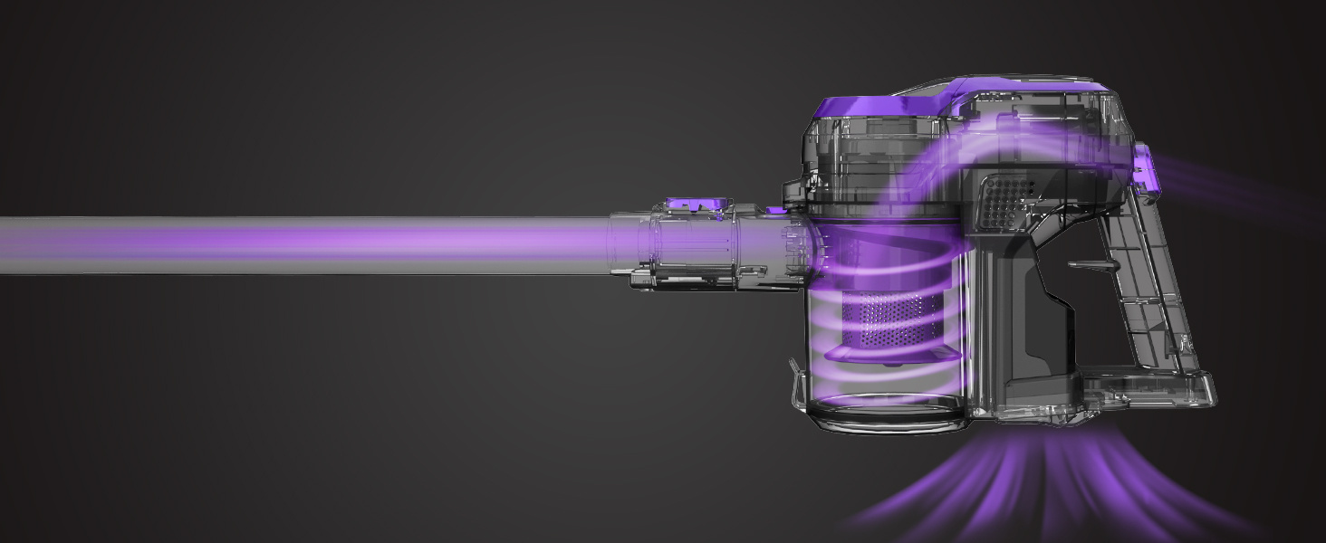 38000pa Cordless Vacuum Cleaner, 55 minutes run time, 8*2200mAh battery capacity, HEPA*4, 6-in-1 Lightweight Cordless Vacuum Cleaner, Rechargeable Cordless Vacuum Cleaner, Upgraded Roller Brush for Carpets, Tiles, Pet Hair and Hardwood Floors, Aluminium Construction