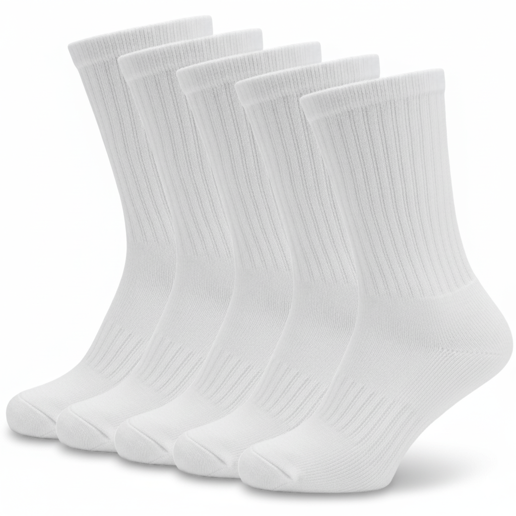 TEMU 20 Pairs Men’ | Rich Cotton Cushioned Classic Crew Socks For Everyday, Gym & Running (uk 6–11)