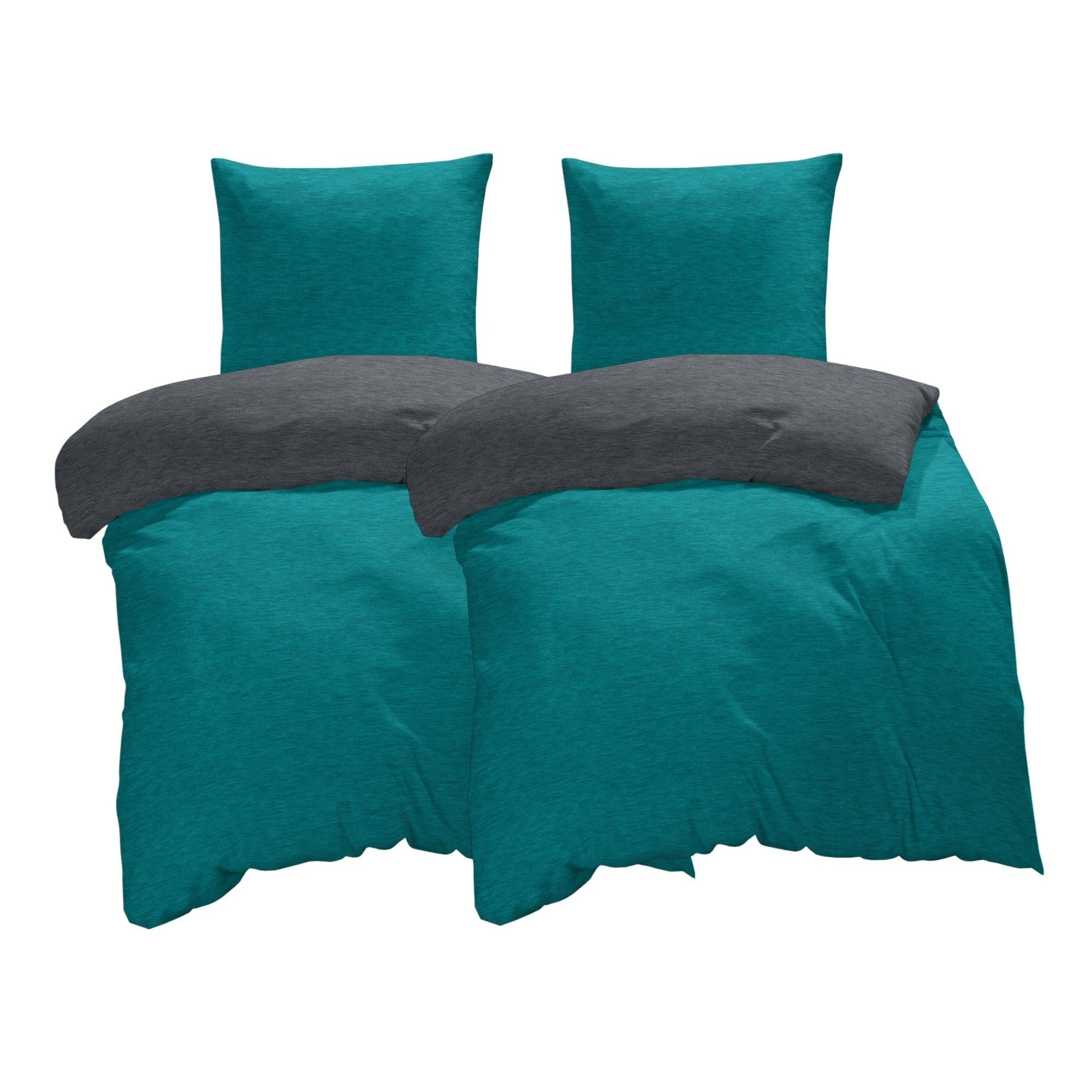 Image of 4-partner Winter Beaver Bed Linen 135x200 Cm Modern Meliertflannel Soft Cuddly Warm Softpillowcase 80x80 Cm With Zipper