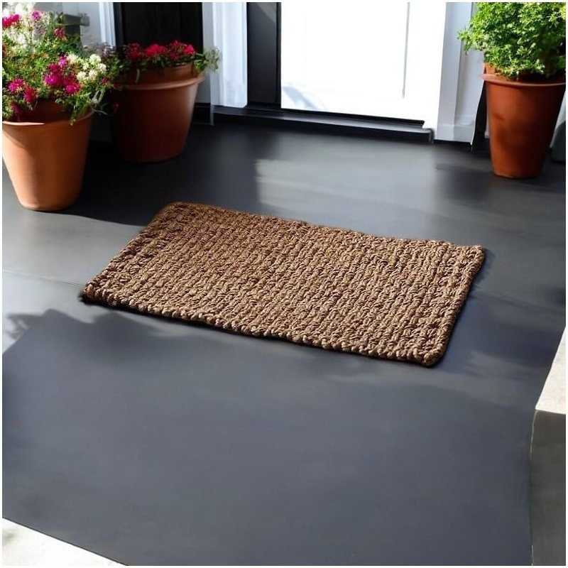 natural jute coir doormat   coconut fiber boucle door mat for entrance hallway   room 40 x 70 cm