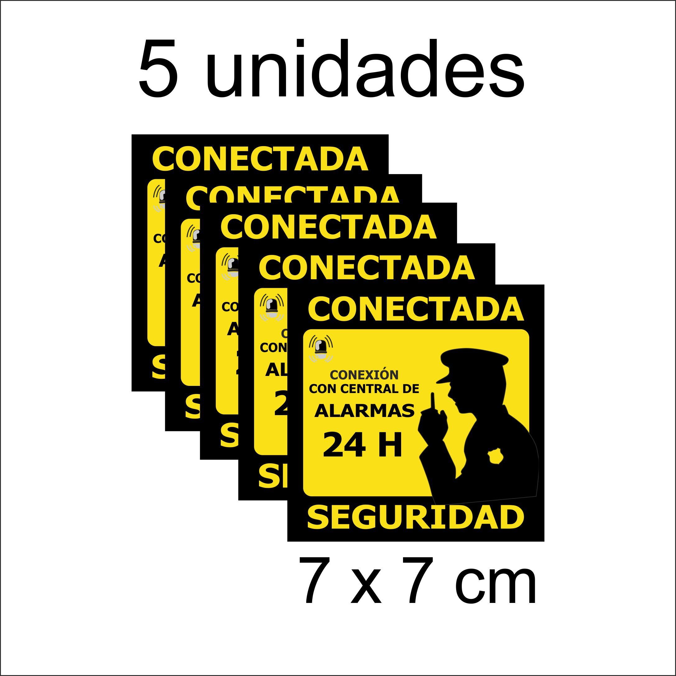 TEMU Pegatinas Alarma 24h Seguridad | Vinilo Adhesivo Impermeable | Carteles Disuasorios Cámaras y Alarmas para Casa, Negocio y Garaje