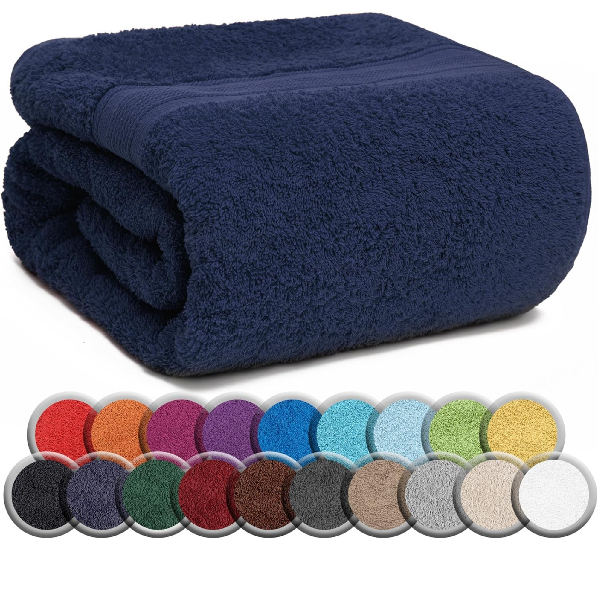 Naturemark Sauna Towel Navy Blue 500 Gr/m² Quality 80x200cm Washablesauna Hand Towel Up To 60°c