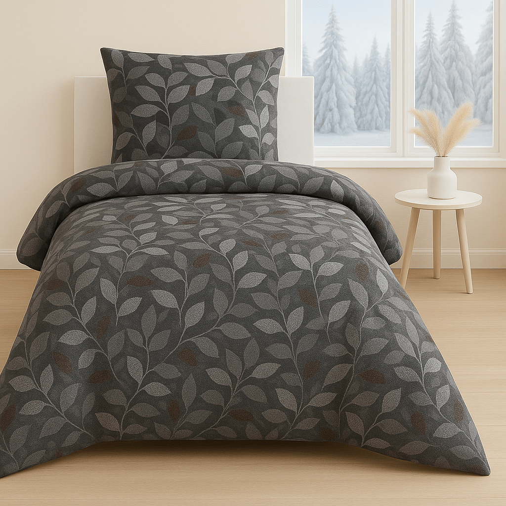 Image of 2-piece Fine Bedding Set 135x200cm, Pillowcase 80x80cm, Extra Plush Soft Cotton Duvet Cover, Fluffy Winter Comforter, Cozy Kids Girls Bedding