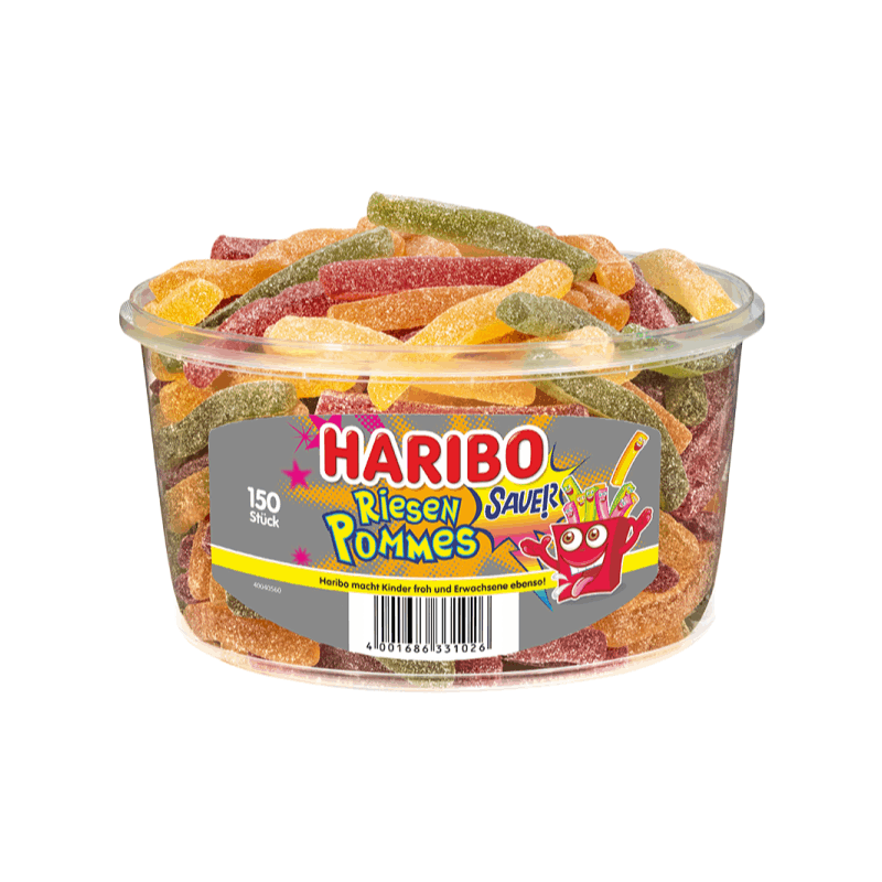 Haribo - Giant Apples - Fruit Gummies - Box With 150pcs - 1.2kg