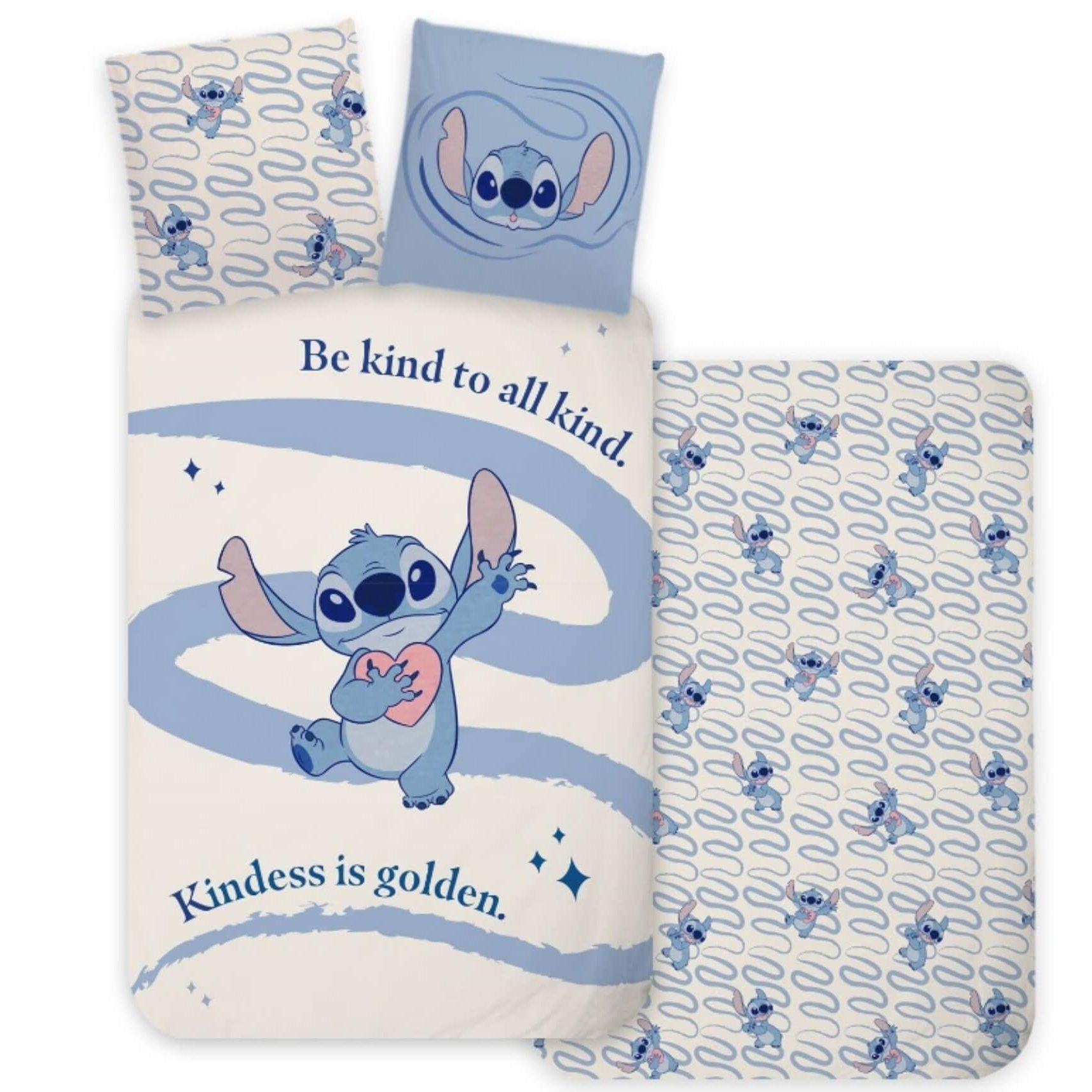 Image of & Reversible Bedding Set, Duvet Cover 135x200, Pillowcase 80x80, German Size Single Bed, 100% Cotton, Snap Buttons, 2-piece Kids Bedding Set