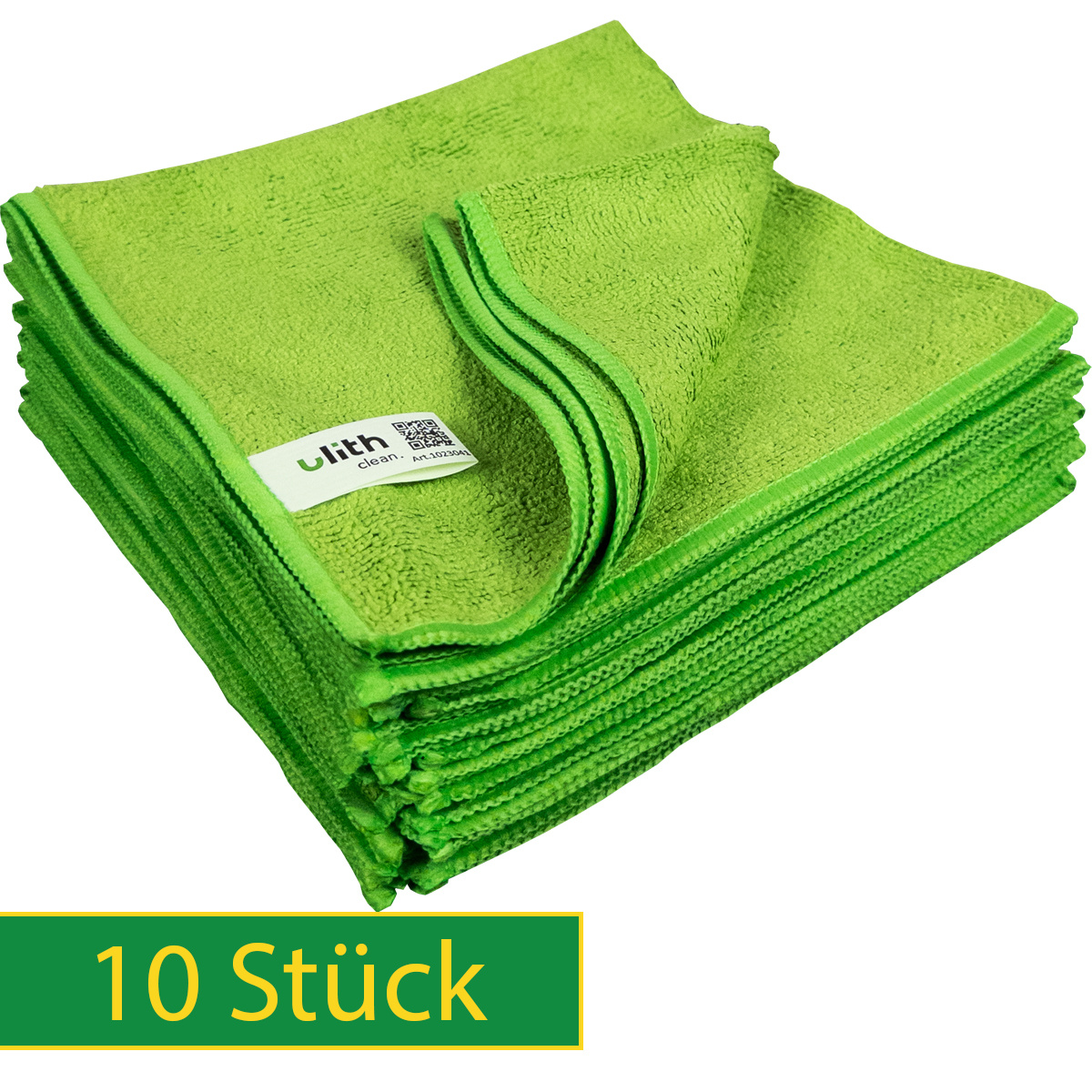 E-shop 10 Stück Microfasertücher 40x40cm Grün – saugstarke & fusselfreie , Mikrofaser Tücher als Spüllappen, Wischlappen, Microfiber Rags, Microfibre
