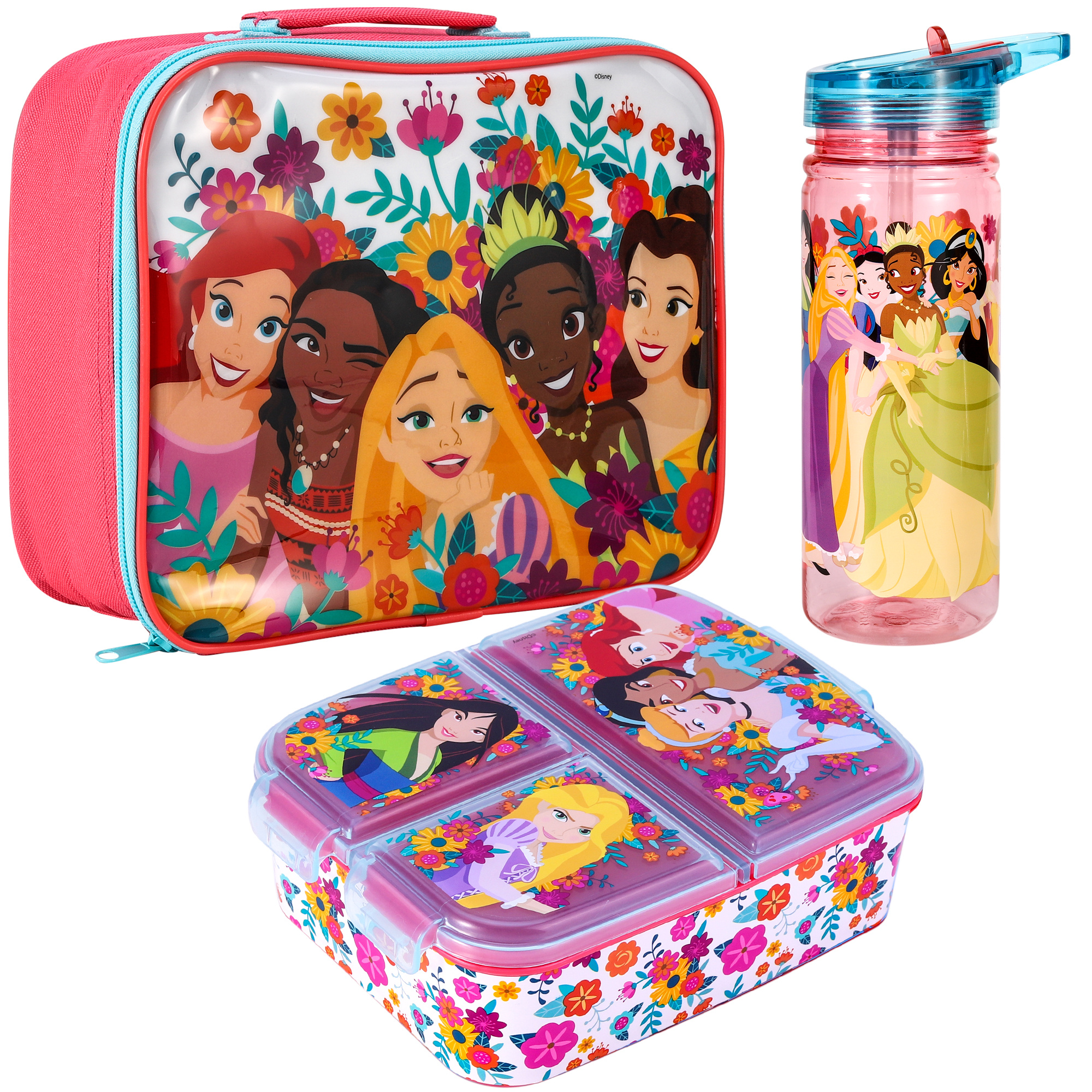 TEMU Children's Lunch Box Set – Insulated Lunch Bag, Multi-compartment Lunch Box & 580ml Water Bottle – Lunch Food Set, Bpa-free