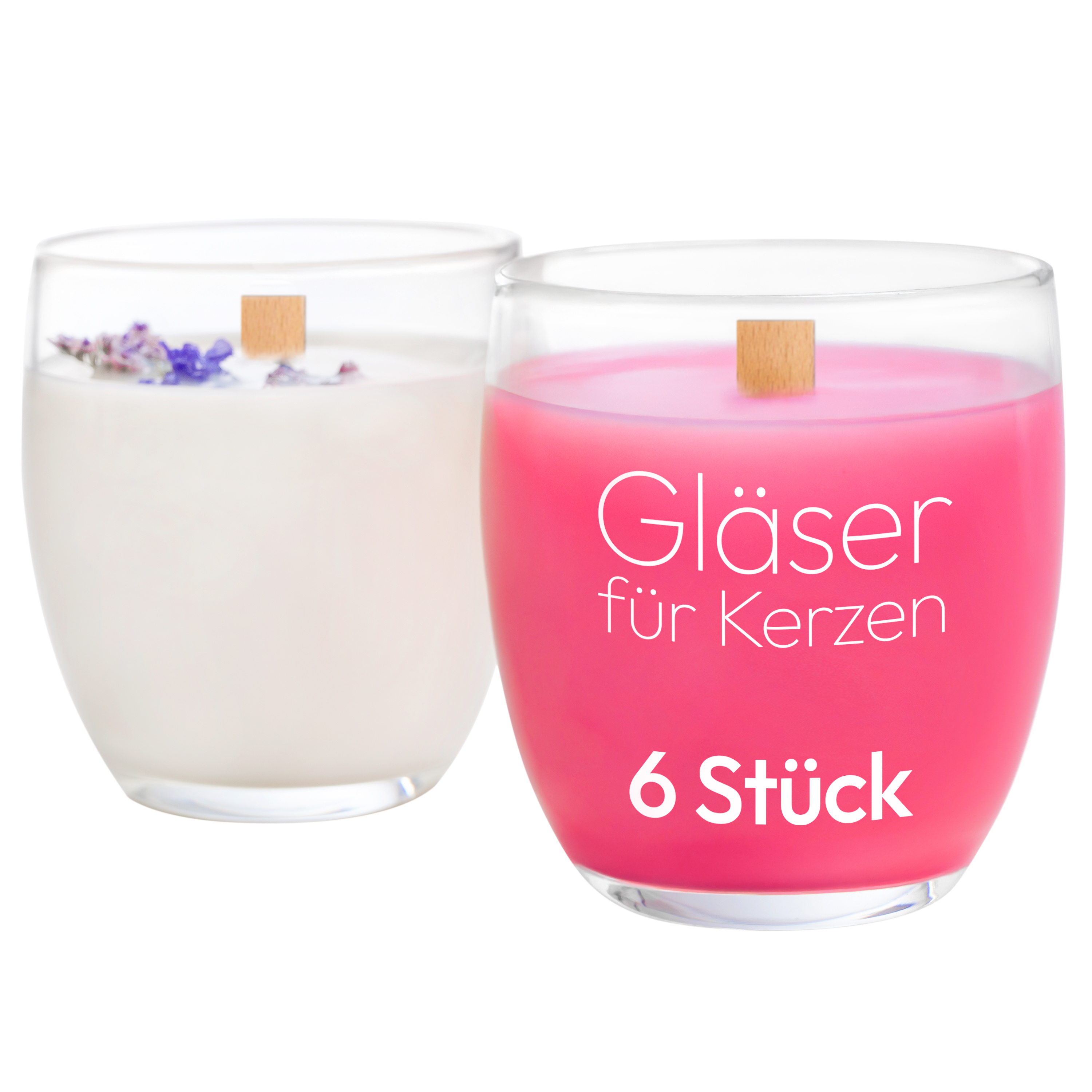 E-shop Kerzengläser 225 ml – hergestellt in Europa, hochwertige & hitzebeständige Gläser zum Gießen von Duft- & Sojawachs, ideal für DIY Kerzen,