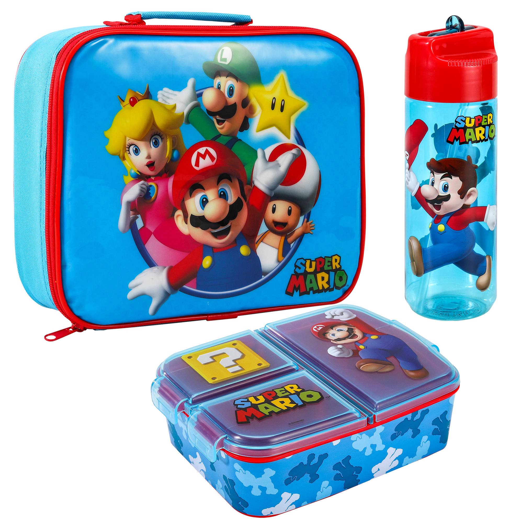 TEMU Super Kids Children's Lunch Box Set – Insulated Lunch Bag, Multi-compartment Lunch Box & 580ml Water Bottle – Lunch Food Set, Bpa-free