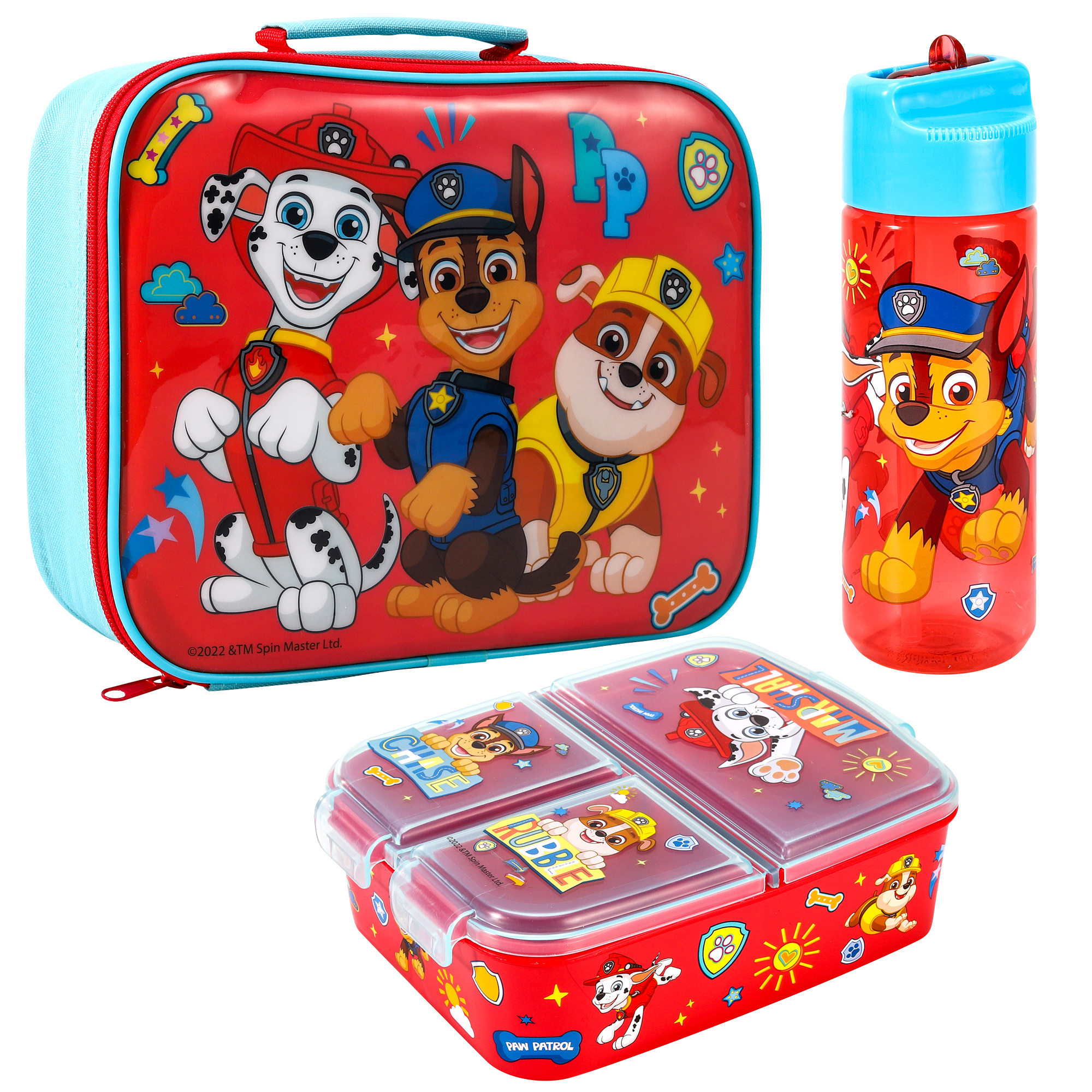 TEMU Boys Kids Children's Lunch Box Set – Insulated Lunch Bag, Multi-compartment Lunch Box & 580ml Water Bottle – Lunch Food Set, Bpa-free