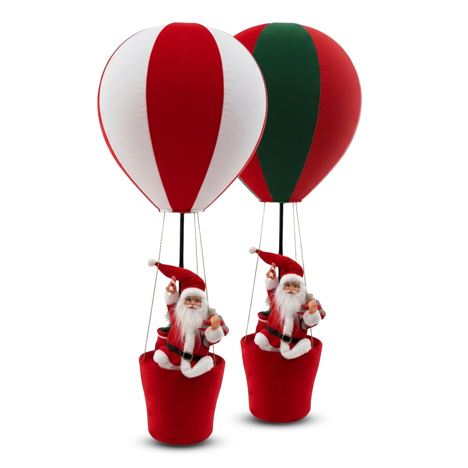 TEMU Christmas Indoor Decoration – Hot Air Balloon With Santa Claus And Festive Details