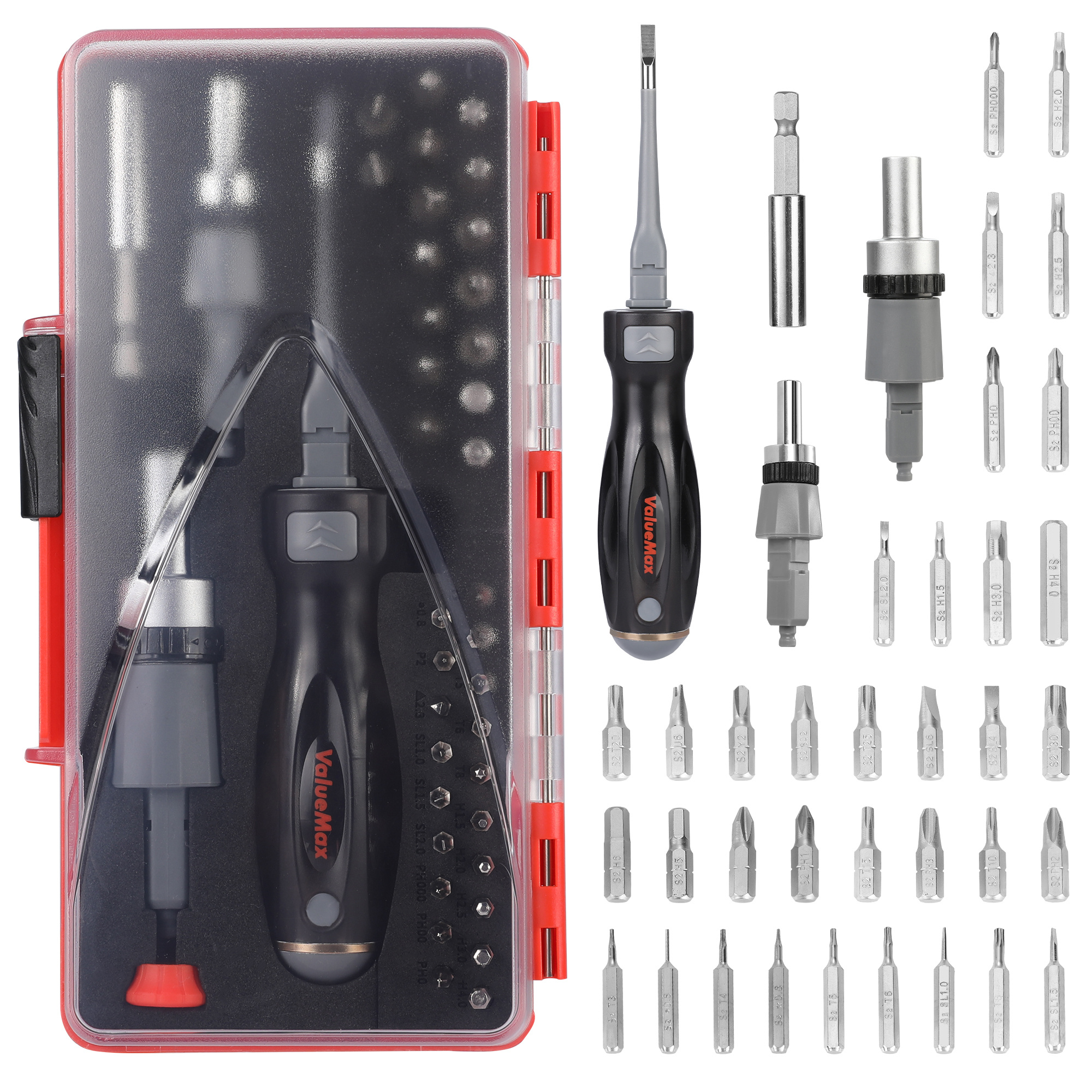 Valuemax Precision Screwdriver Set With 35 Bits, Ratcheting Precision Screwdriver, Magnetic Precision Screwdriver Torx/ph/sl For Watchmakers, Electronic Devices, Mobile Phones, Laptops